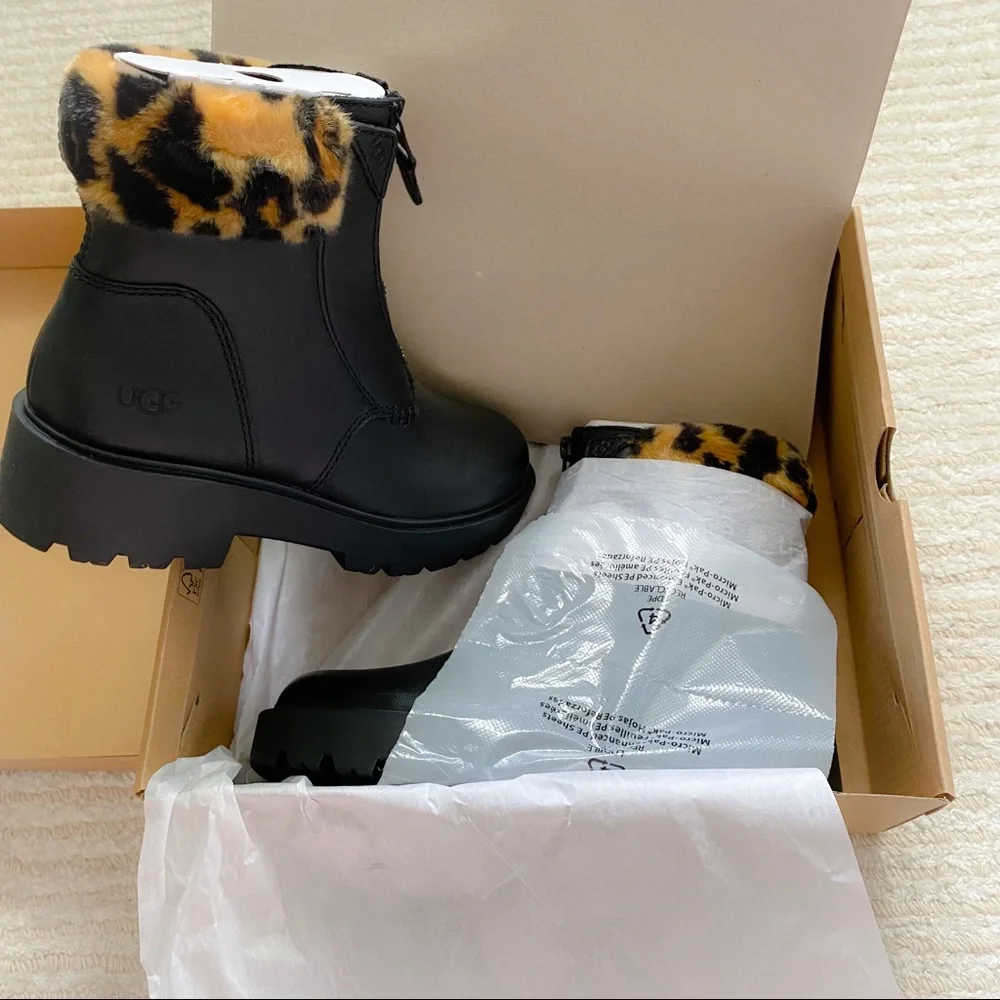 NWT Ugg Czeriesa panther print waterproof boots